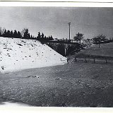 Bild1757 27.1.1929 Die Aartalbahn überquert die Roßbach beim Schafhof in Bleidenstadt. Aufnahme Philipp Bretz