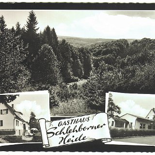 Bild0354 11.6.1963 Postkarte "Gsthaus u. Pension Schlehborner Heide"