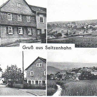 Bild1797 Postkarte von 1958. Gasthaus Karl Wink in der Eltvillerstraße und Blick in die Talstraße zum Haus Schneider.