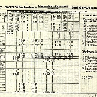 Bild0677 Fahrplan des Postbusses 5475 von Wiesbaden nach Bad Schwalbach aus dem Jahre 1976